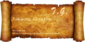 Takácsy Gizella névjegykártya
