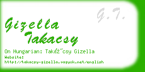 gizella takacsy business card